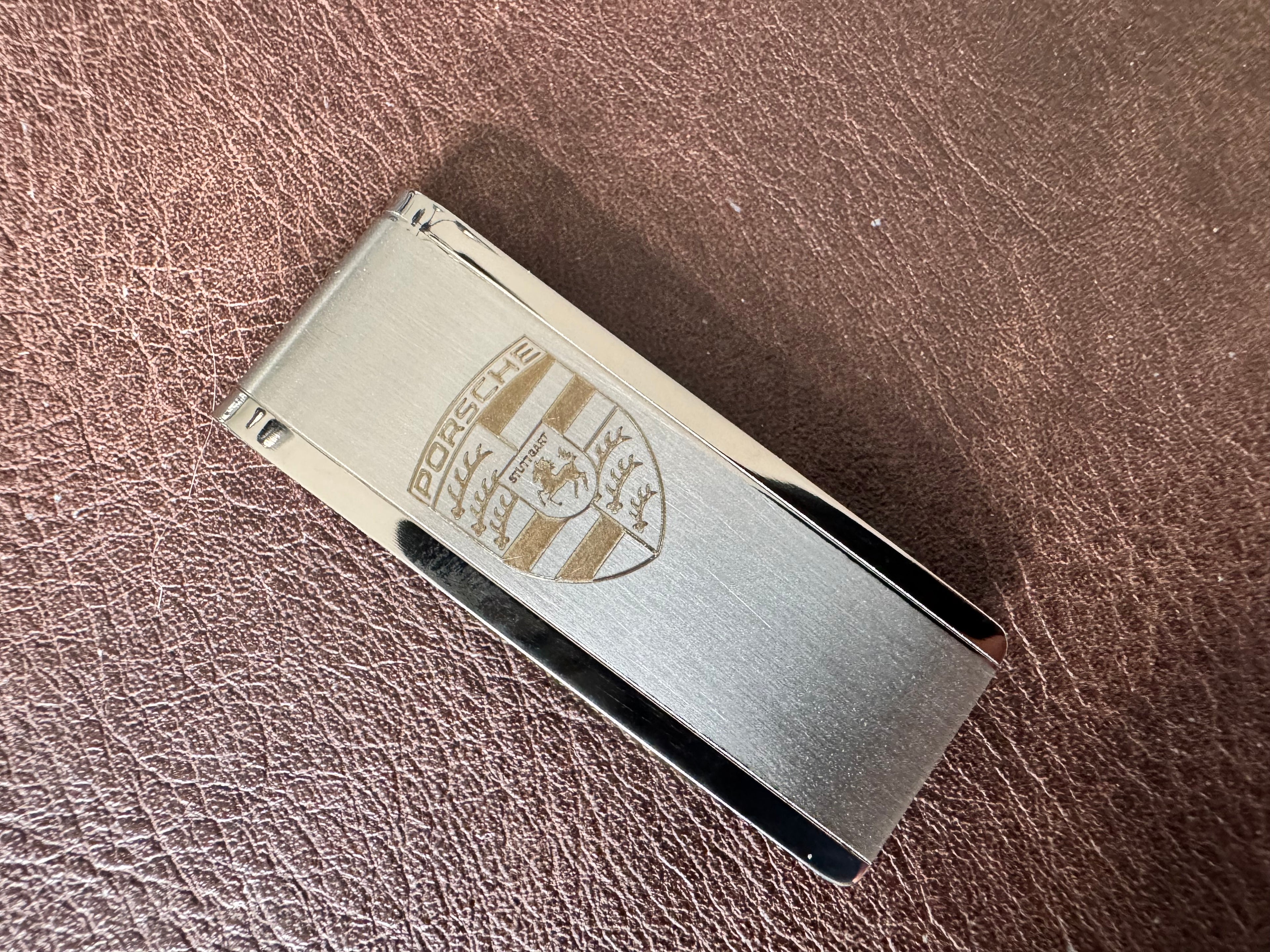 Pure Titanium Porsche Money Clip