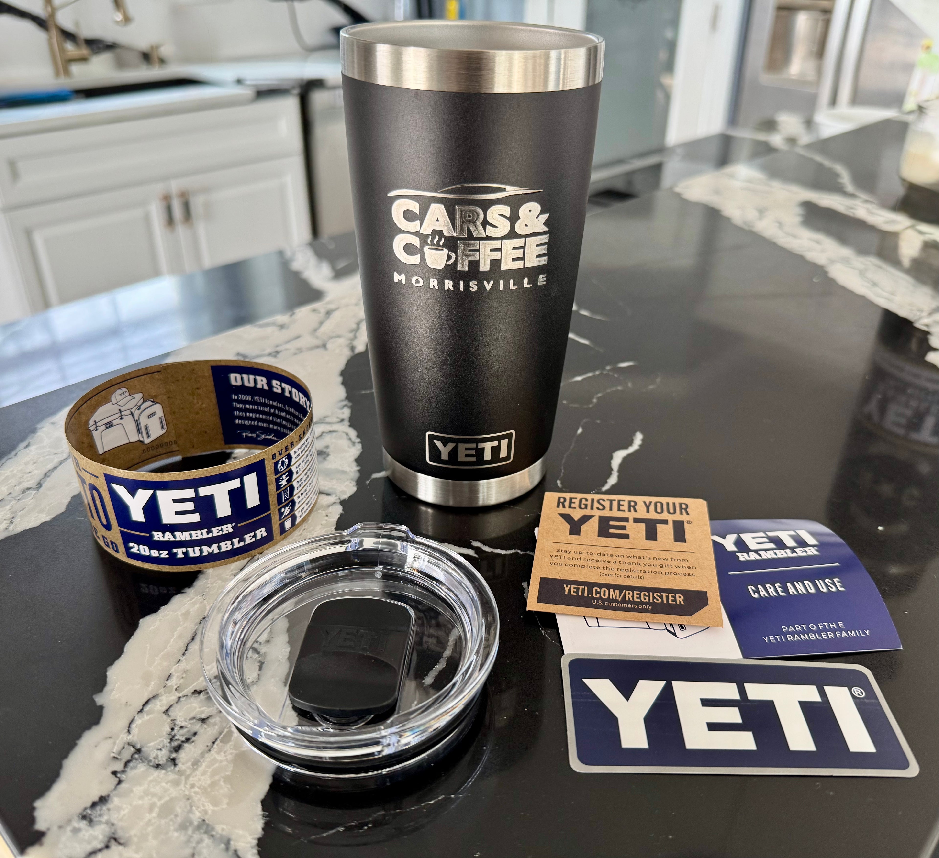 Cars and Coffee Morrisville 20oz YETI Tumbler
