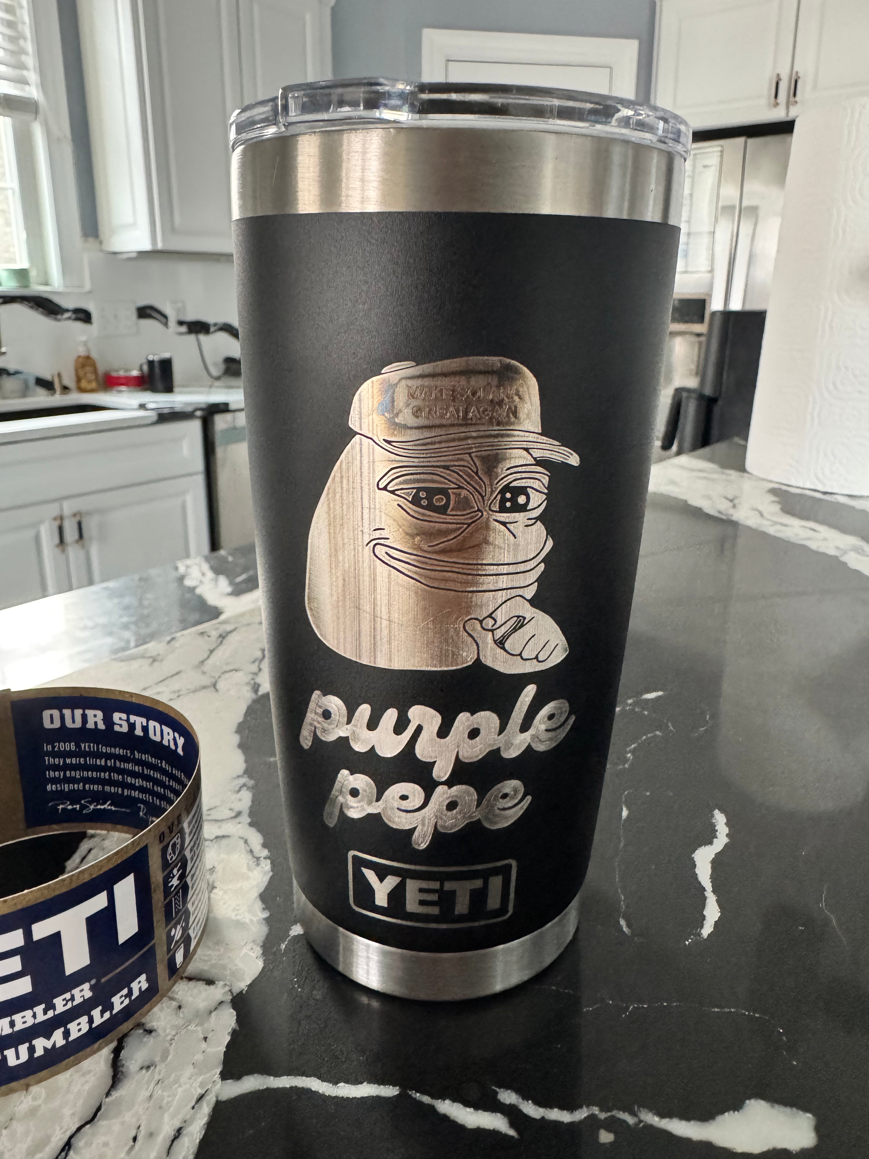 Purple Pepe YETI 20 oz Engraved Tumbler
